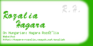 rozalia hagara business card